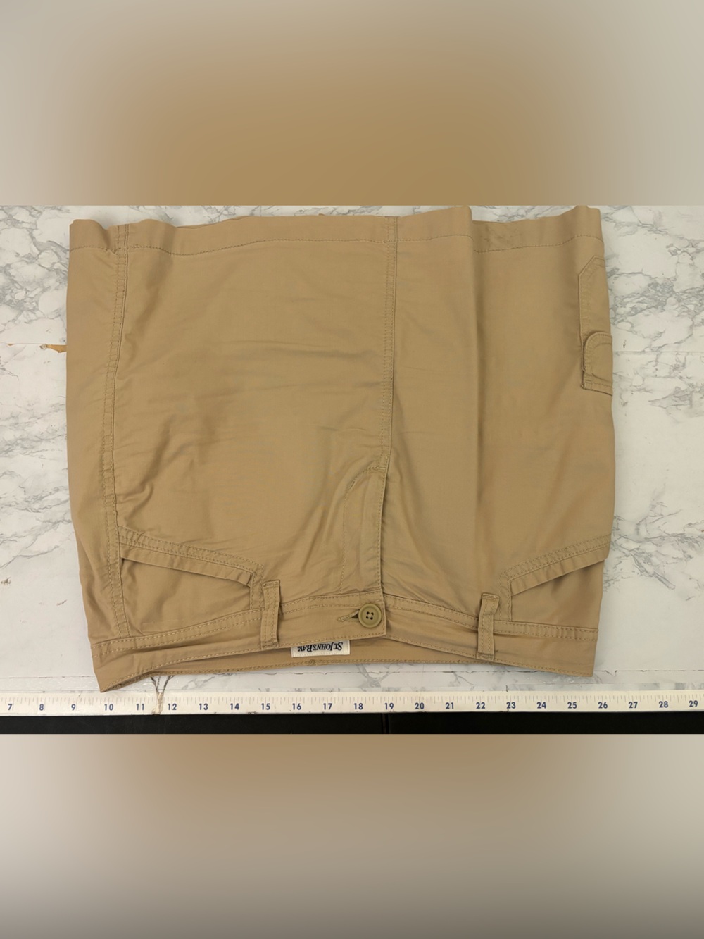 St. John's Bay Skirt Womens Sz 6 Khaki Tan Lightweight Stretch Shorts Lined - Picture 9 of 12